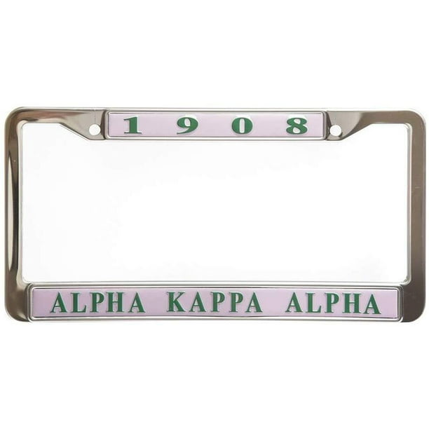 Alpha Kappa Alpha Sorority New Pink Metal License Plate Frame 